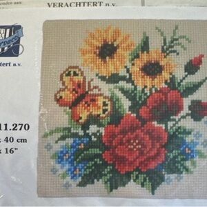 Floral Cross Stitch Kit - Multicolor